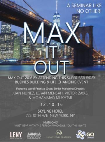 MAX IT OUT - A SEMINAR LIKE NO OTHER 