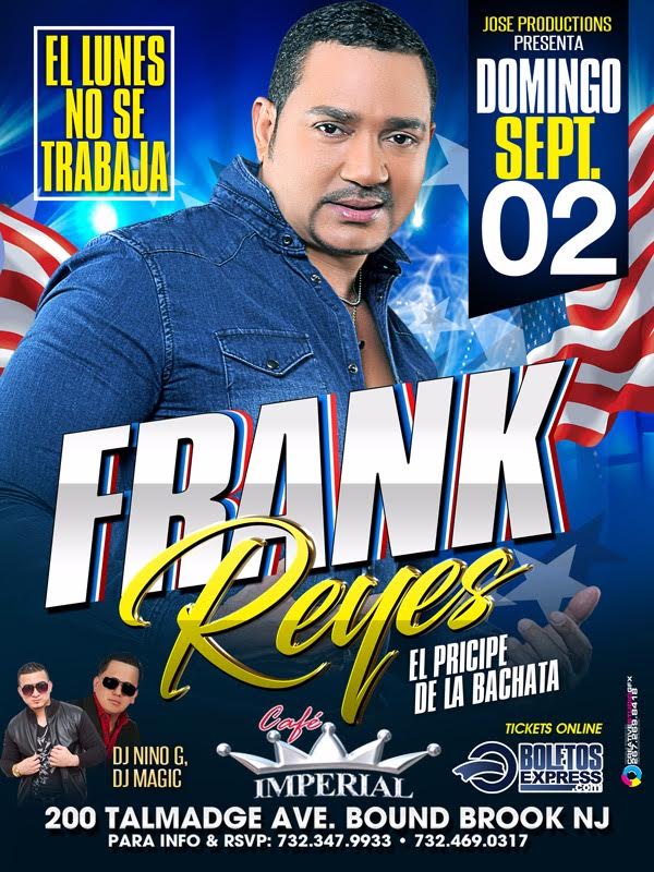 FRANK REYES Tickets - Boletos Express