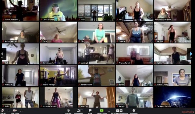 Virtual Fitness Session featuring Zumba Workout