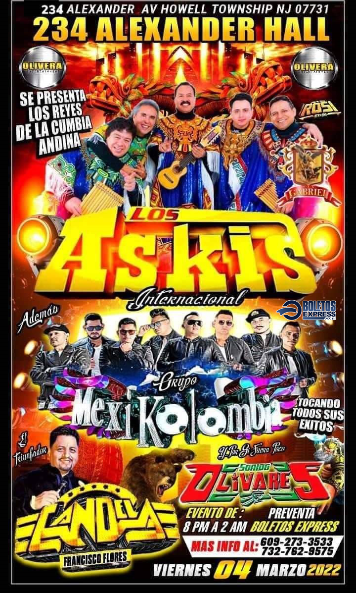 LOS ASKIS & GRUPO MEXICOLOMBIA Tickets BoletosExpress