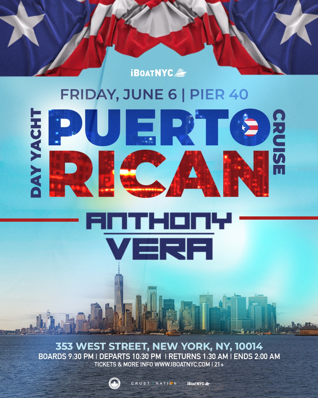 PUERTO RICAN DAY WEEKEND | Mega Yacht Infinity Boat Party NYC