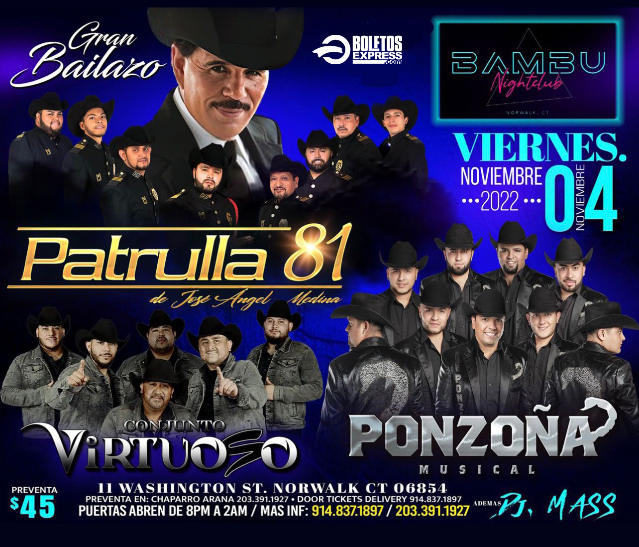 PATRULLA 81 | CONJUNTO VIRTUOSO | PONZOÑA MUSICAL Tickets - BoletosExpress