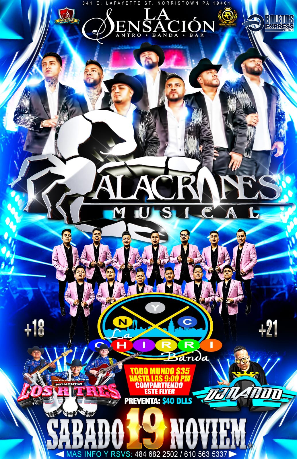 Alacranes Musical Nyc Chirri Banda Tickets Boletosexpress 5176