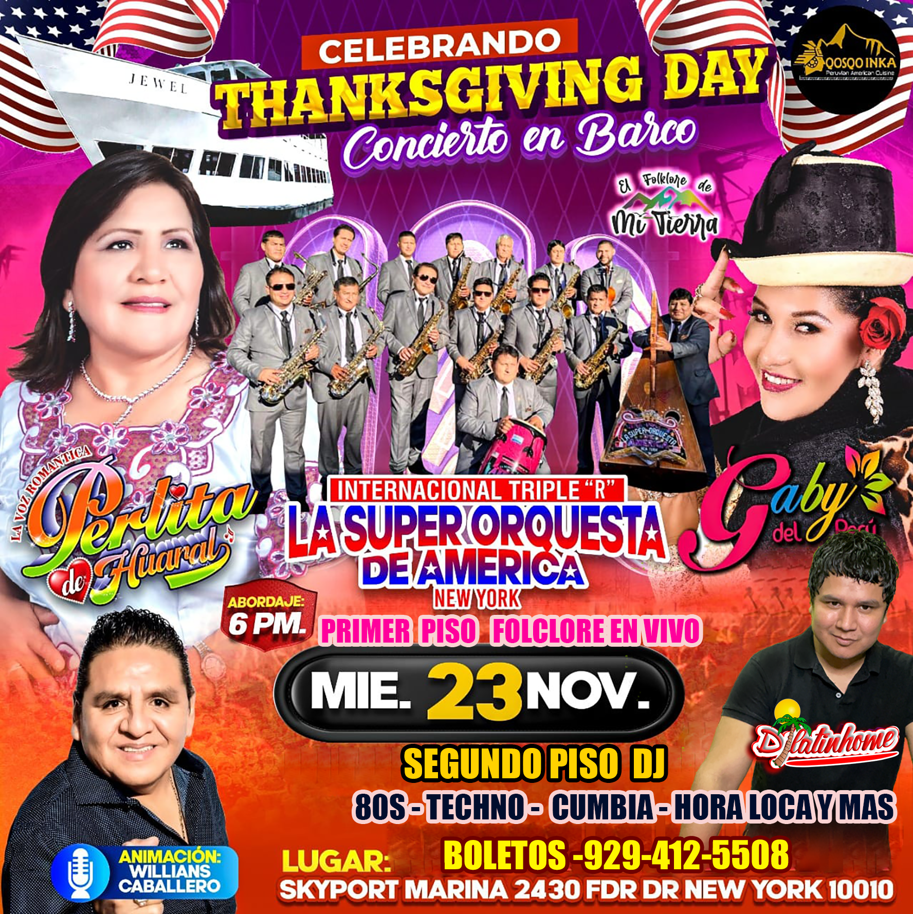 NOCHE DE PERUANIDAD DE THANKSGIVING DJLATIN PERLITA DE HUARAL