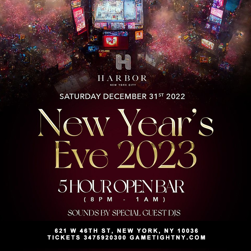 Harbor NYC Rooftop New Year's Eve party 2023