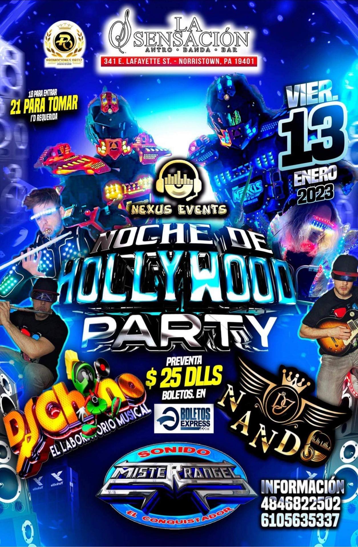 NOCHE DE HOLLYWOOD PARTY