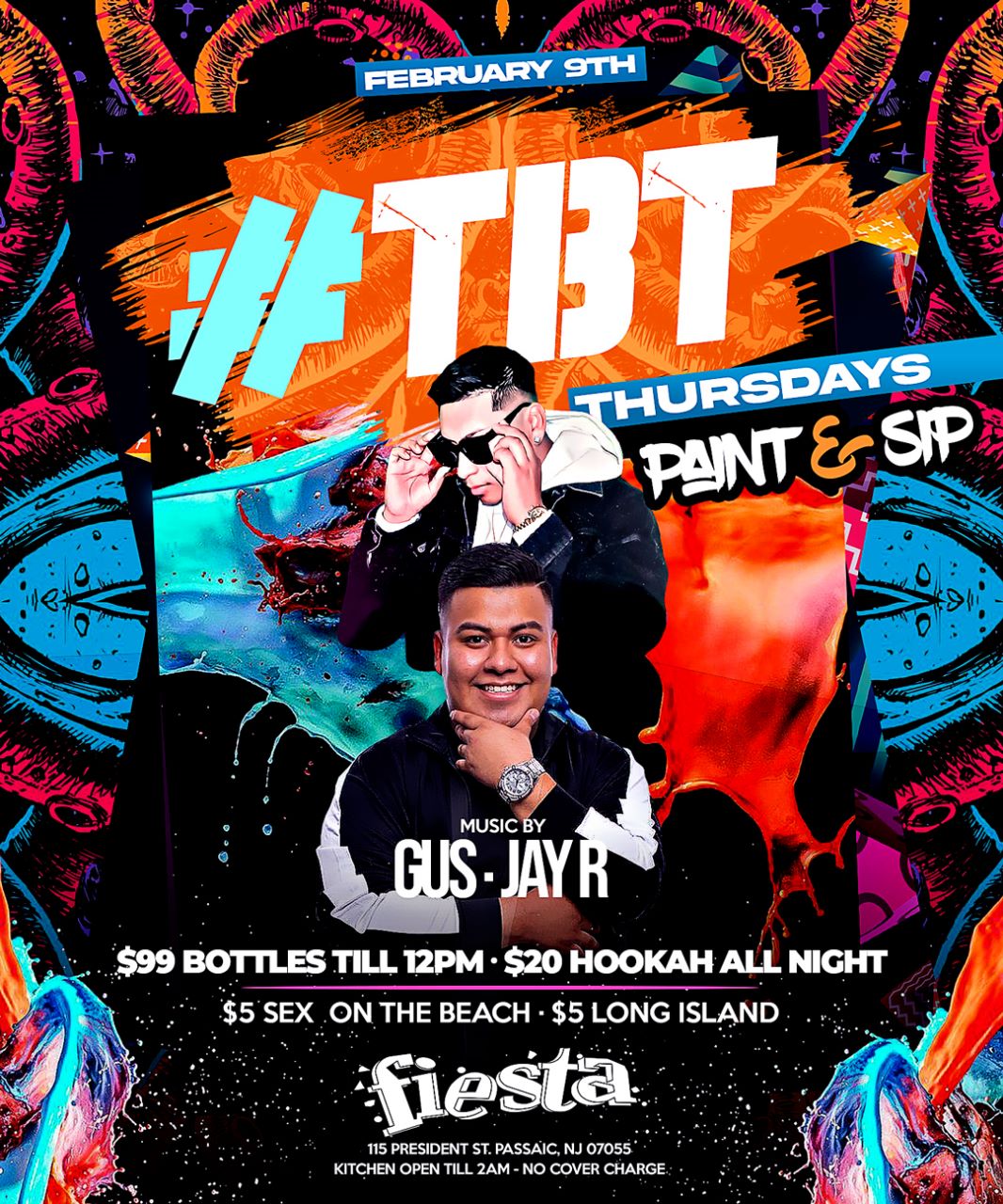 #TBT THURSDAYS PAINT & SIP MUSIC BY: GUS * JAY R