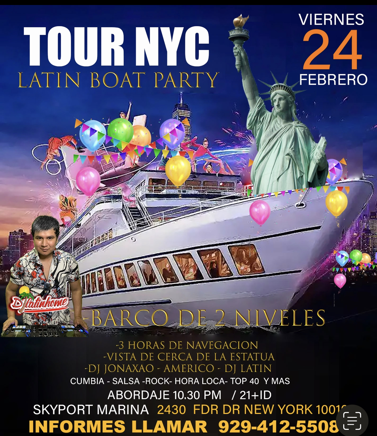 TOUR EN BARCO NYC NIGHT LATIN Tickets BoletosExpress