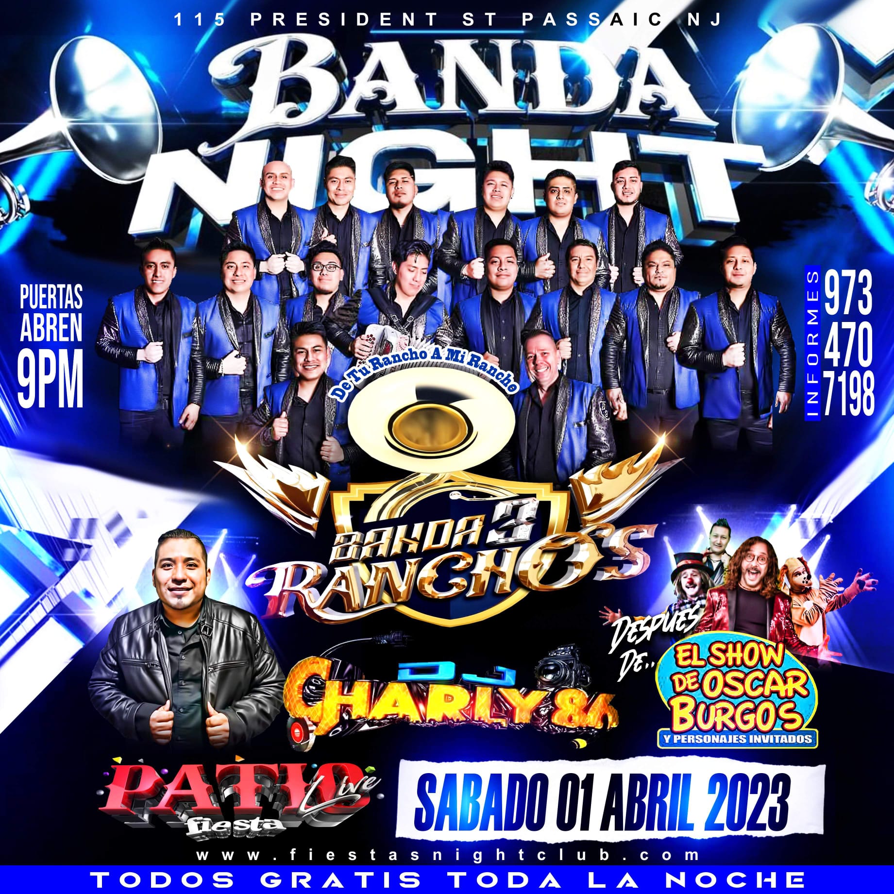 BANDA NIGHT, BANDA 3 RANCHOS Y DJ CHARLY 86 Tickets BoletosExpress