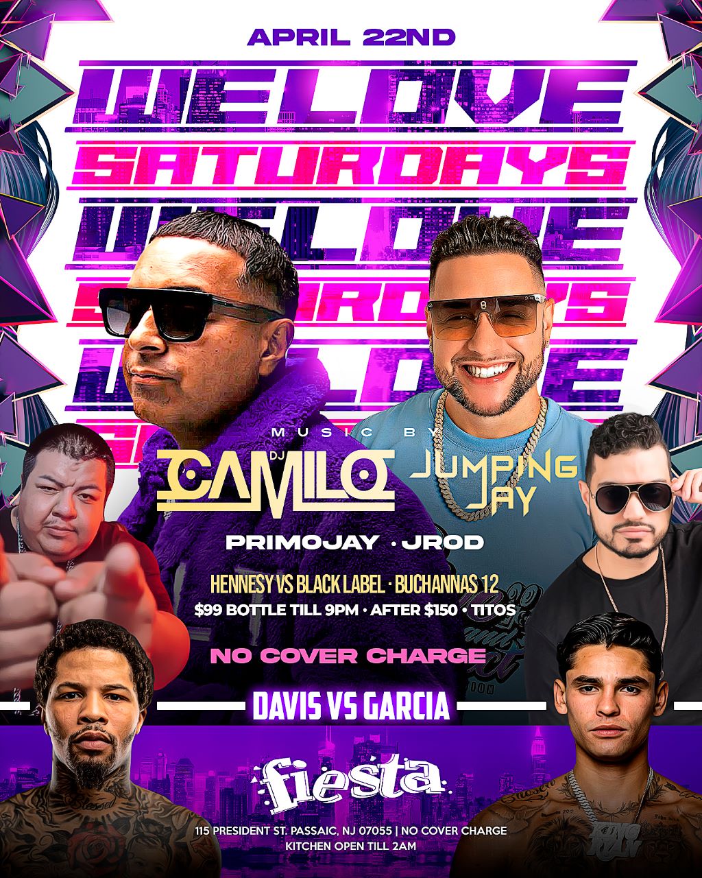 WE LOVE SATURDAYS, MUSIC BY: DJ CAMILO, JUMPING JAY, PRIMO JAY, JROD