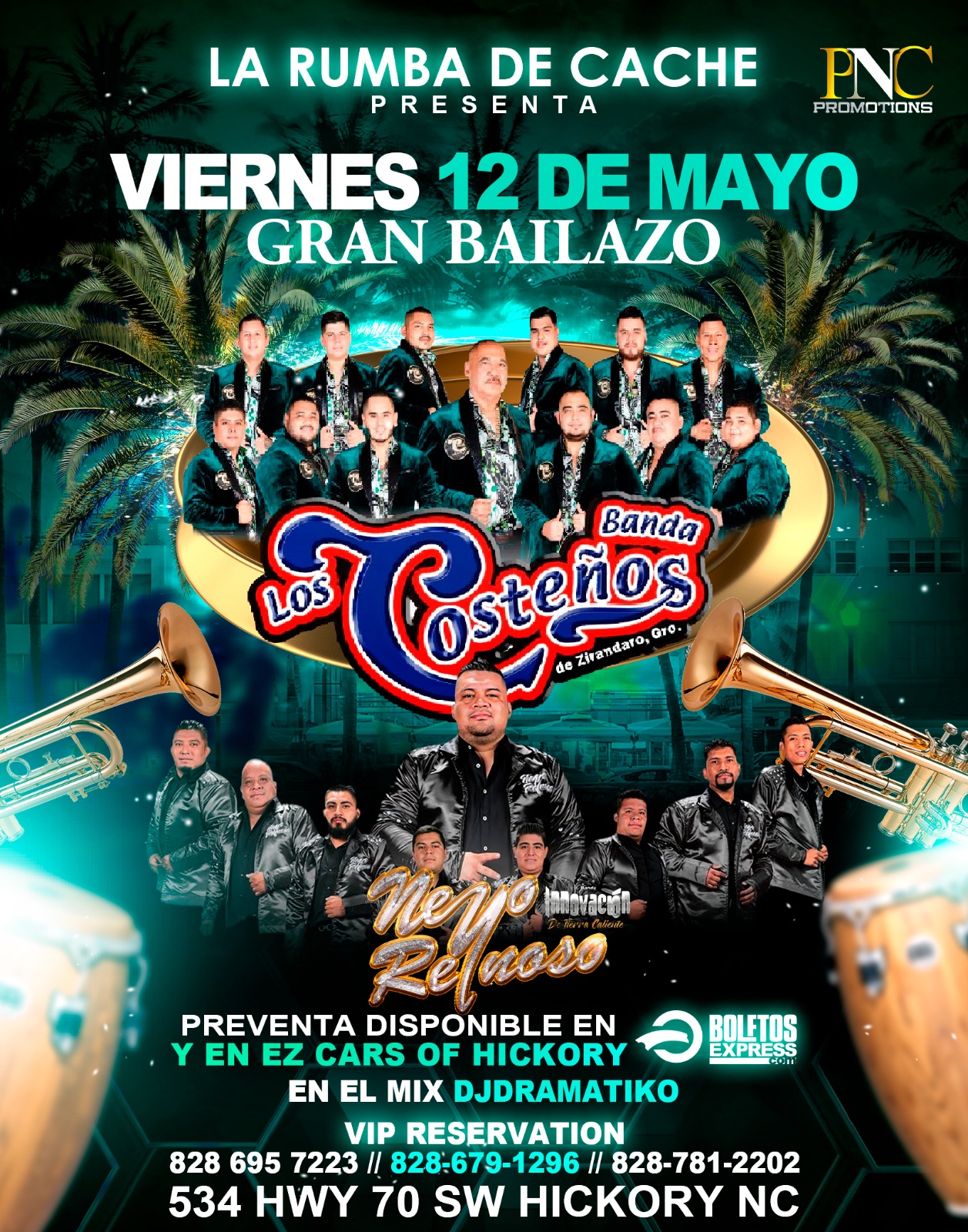 BANDA LOS COSTEÑOS & NEYO REYNOSO Y SU BANDA INNOVACION Tickets ...