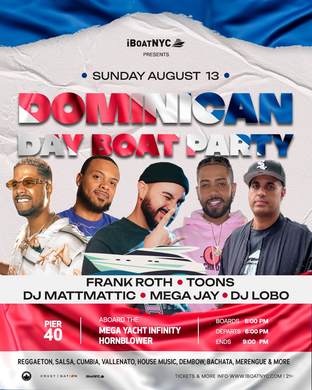 Dominican Day Parade Summer Yacht Party Tickets BoletosExpress