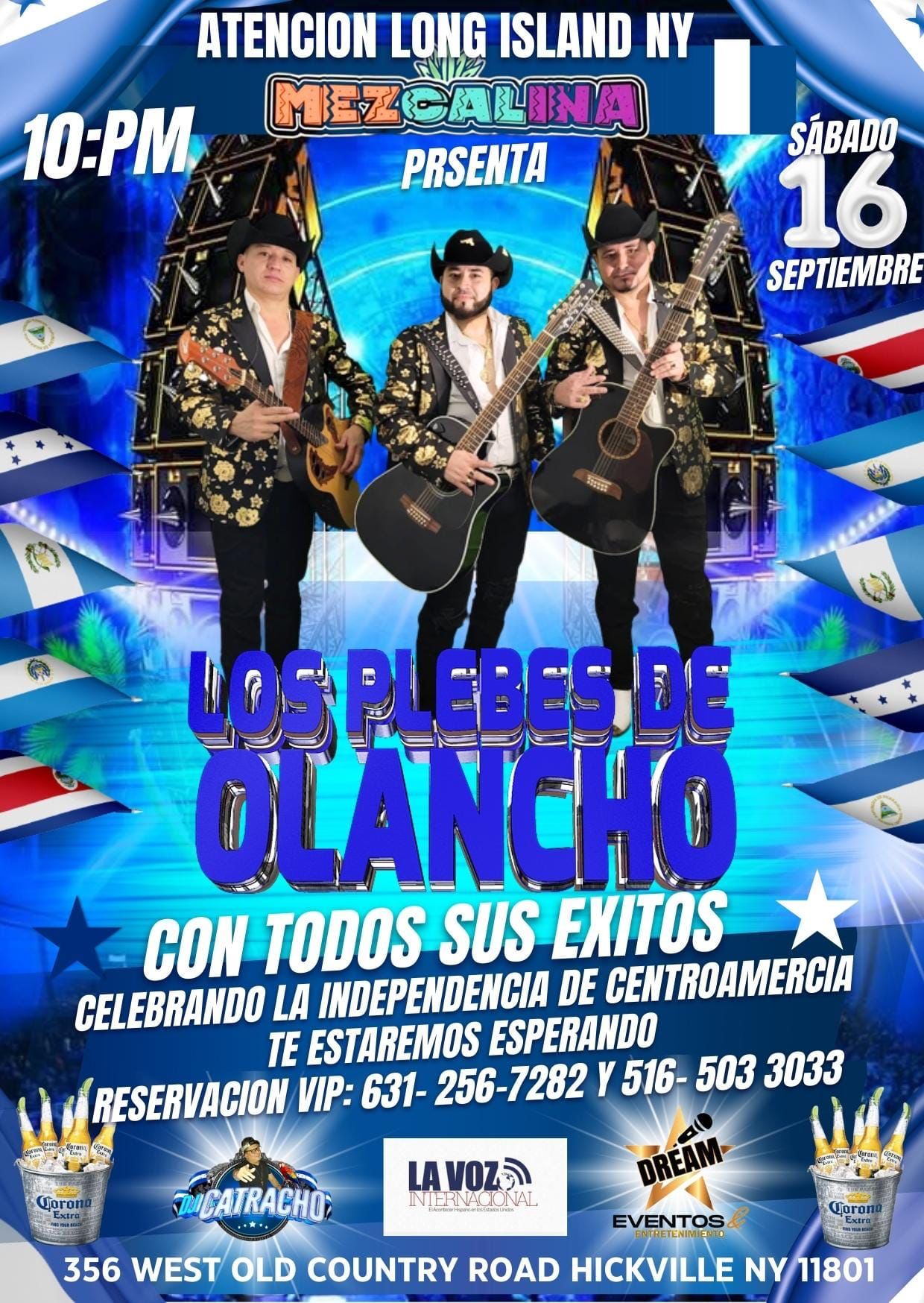 LOS PLEBES DE OLANCHO Llegan A Long Island NY Este SABADO 16 Sept en Mezcalina Restaurant