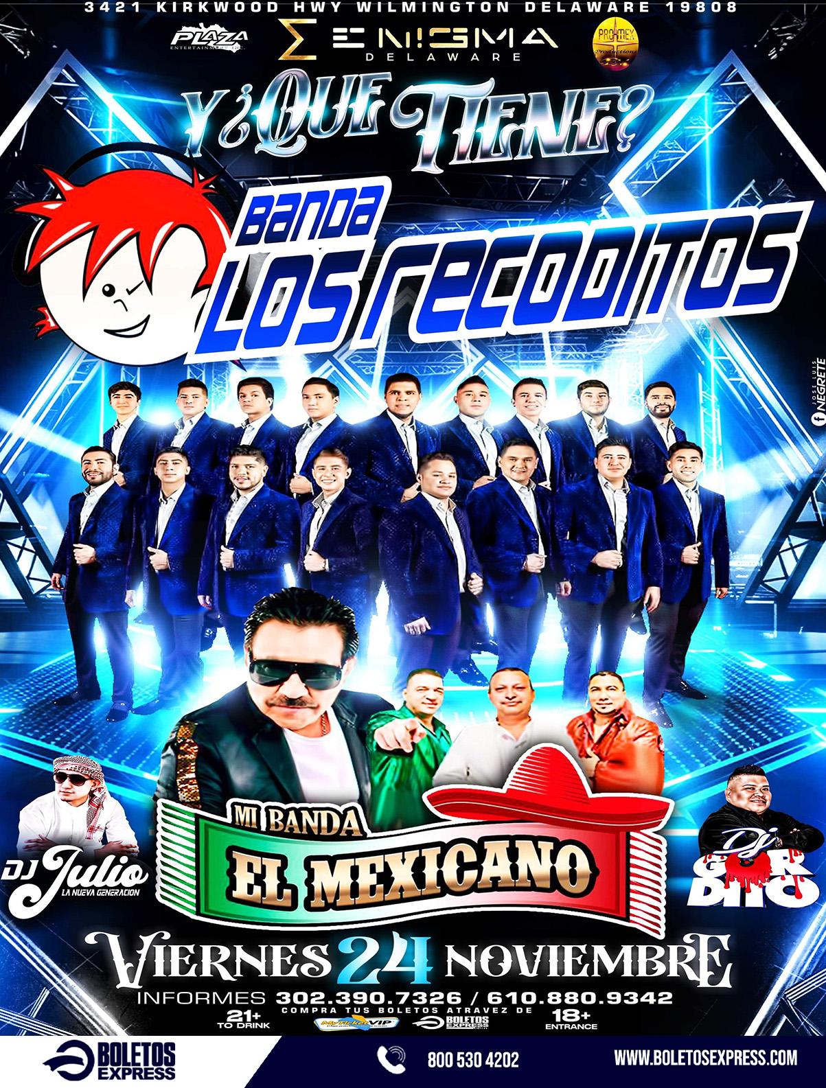 Banda Los Recoditos en Enigma Nightclub