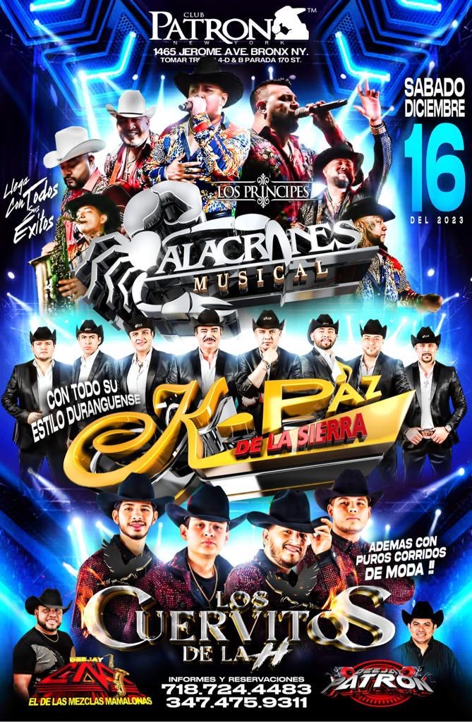 ALACRANES MUSICAL | K-PAZ DE LA SIERRA Tickets - BoletosExpress