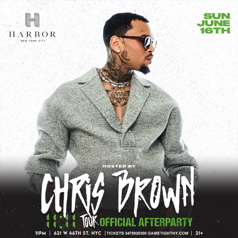 Chris Brown live 11:11 Tour Official Harbor NYC After Party 2024