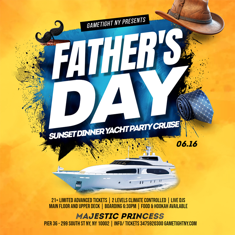 Father's Day Sunset Dinner Majestic Princess Yacht Party Cruise 2024