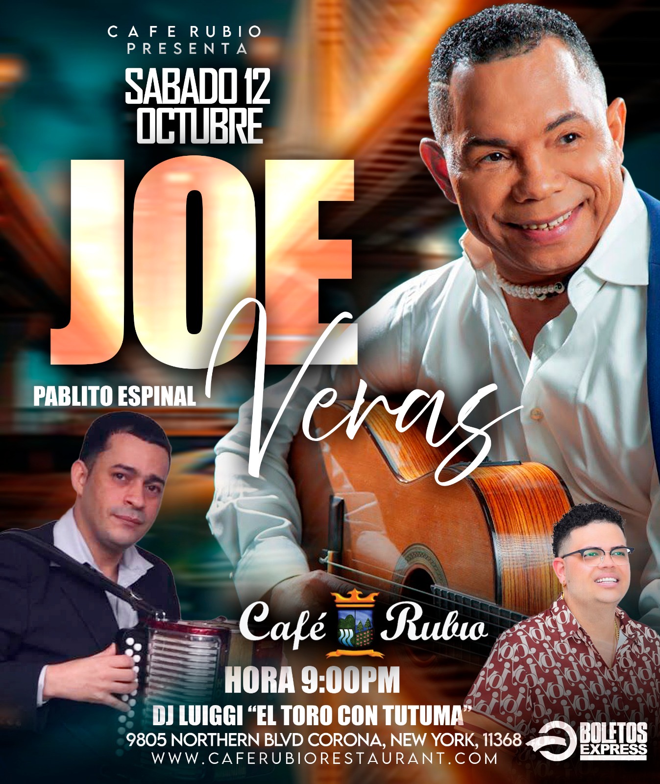 JOE VERAS EN CAFE RUBIO