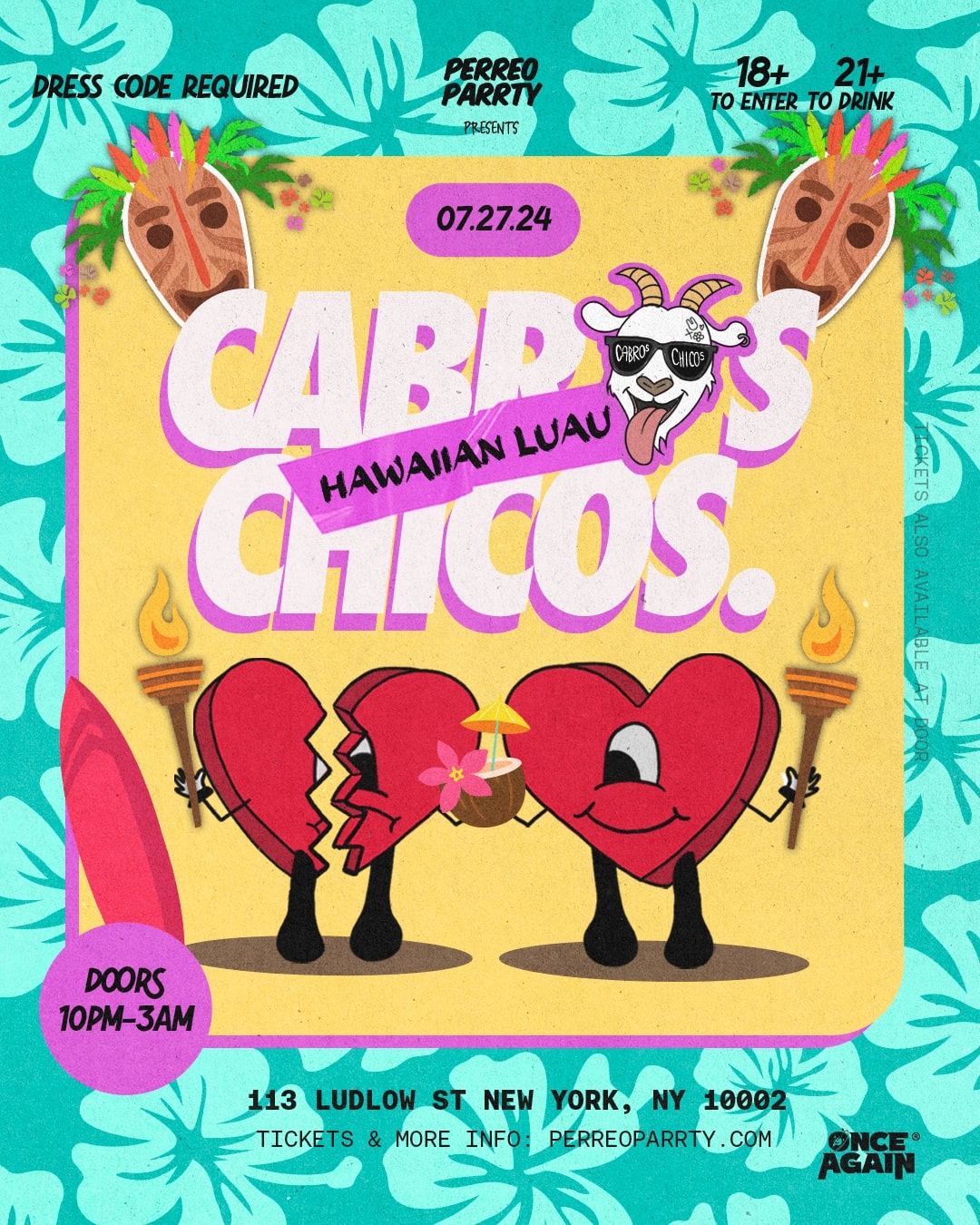 Cabros Chicos -Hawaiian Luau - 18+ Latin & Reggaetón Dance Party