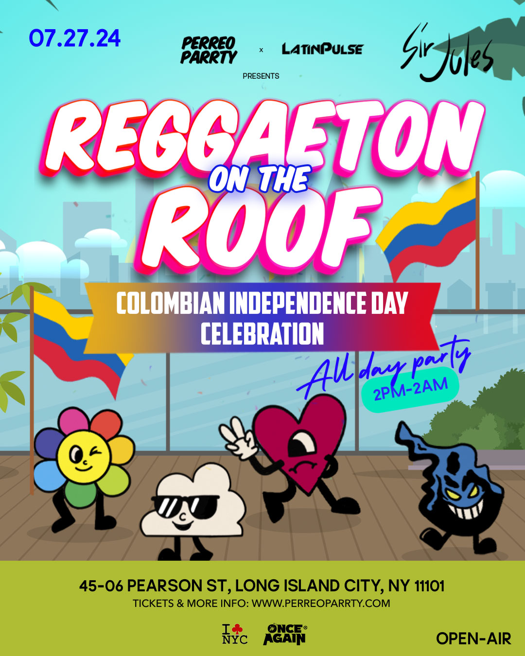 Reggaeton on the ROOF - Colombian Sunset Latin Party at Sir Jules NYC