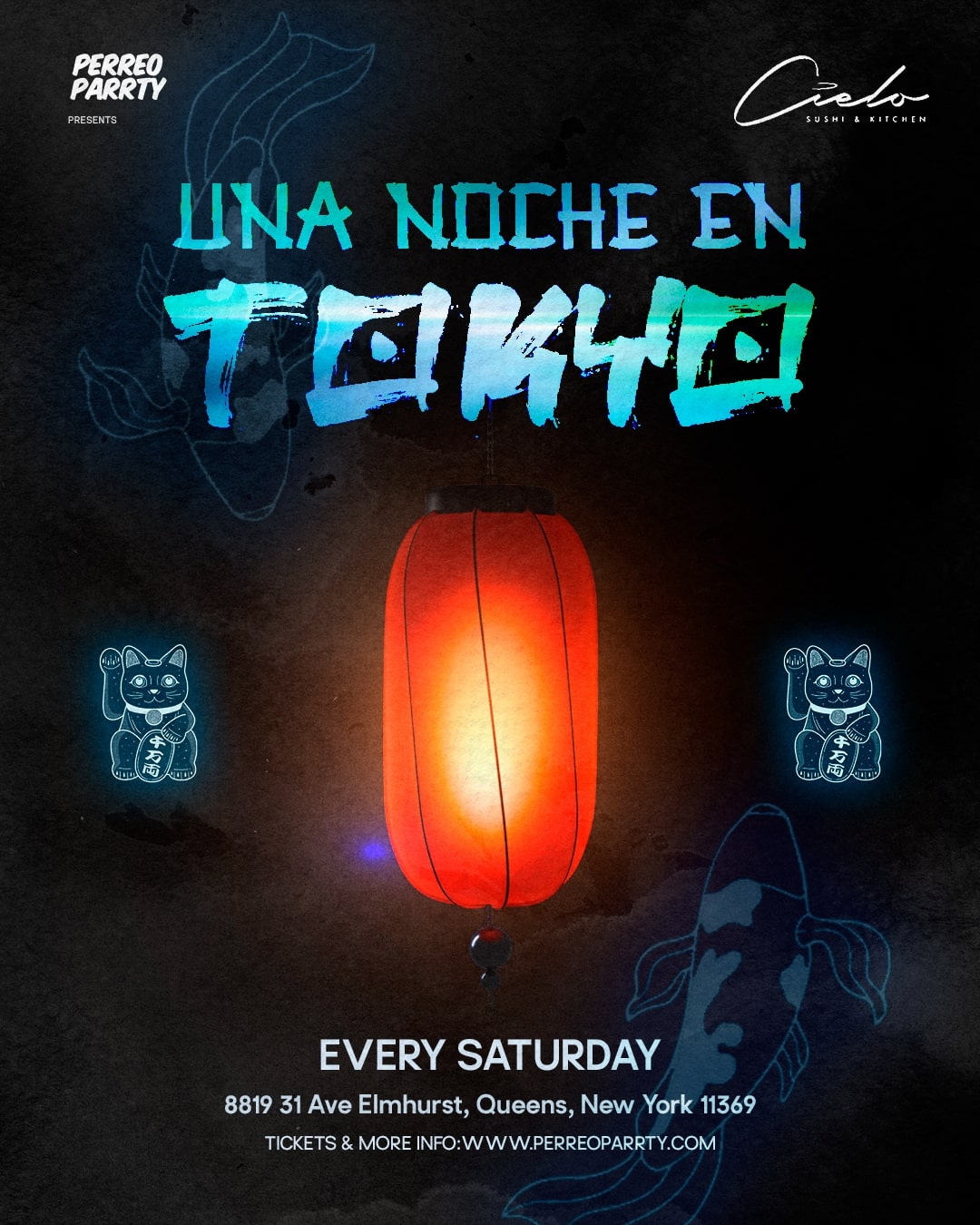 Una Noche en Tokyo - Latin & Reggaeton Party at Cielo Cocktail Bar Saturday
