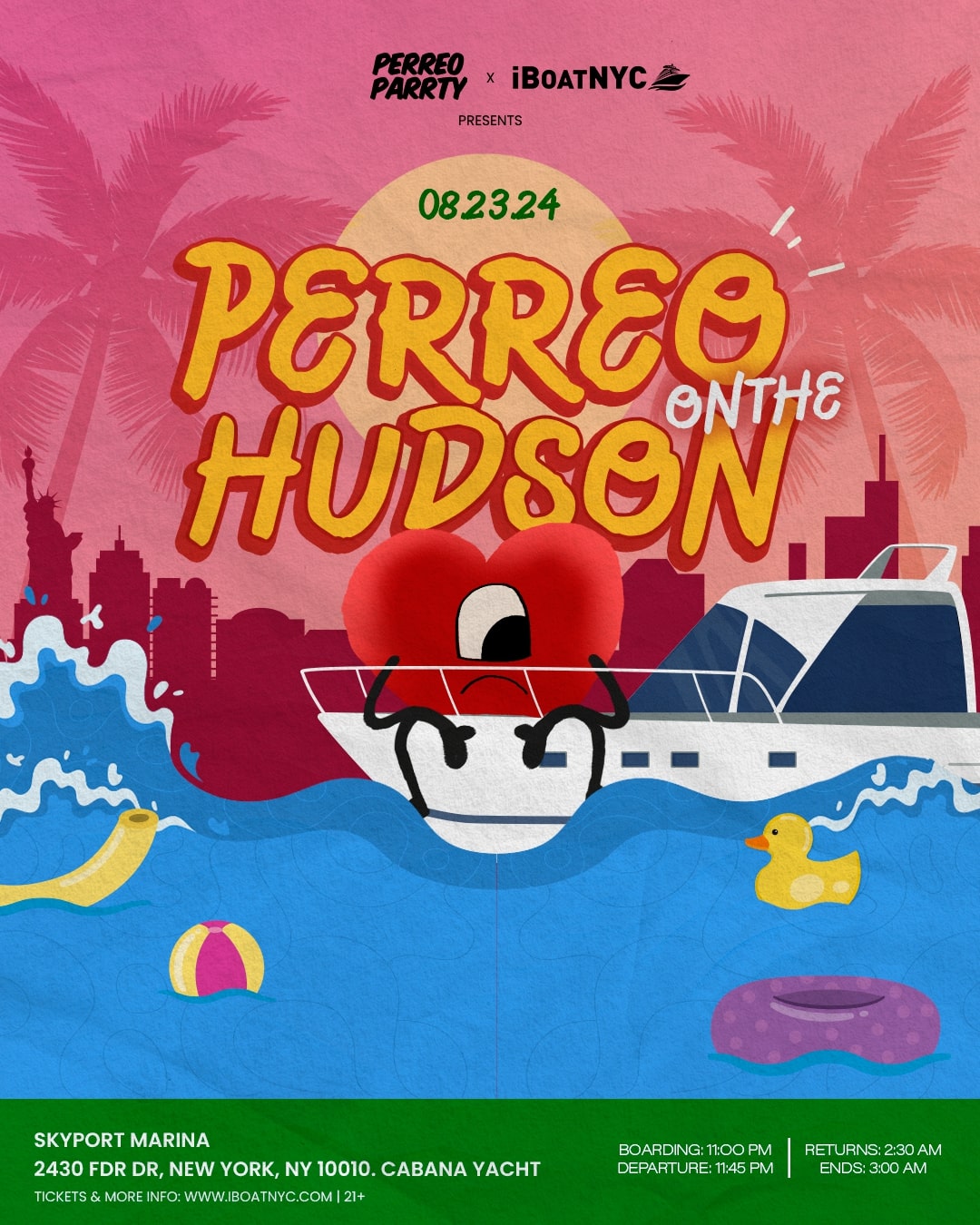 PERREO on the Hudson Yacht Cruise | Latin Summer Boat Party