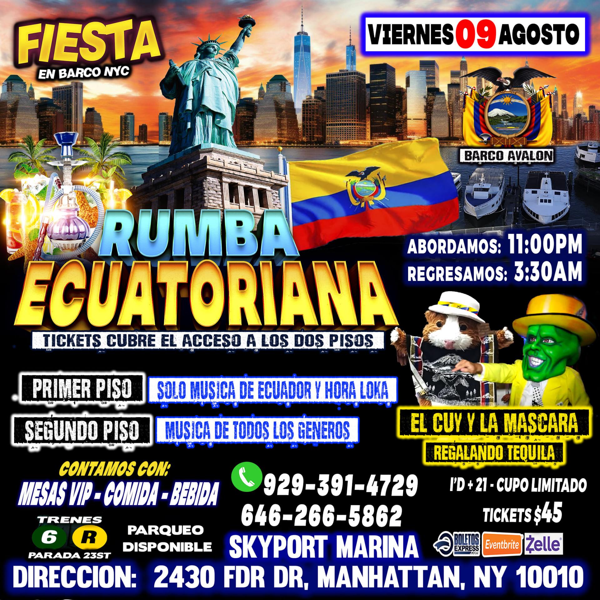 RUMBA ECUATORIANA + TEQUILA GRATIS + RADIO DJS