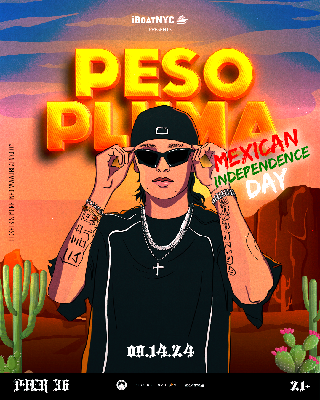 PESO PLUMA Tribute Yacht Party - Mexican Independence Day Boat Cruise