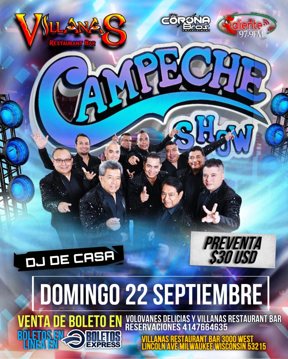 Campeche show en Milwaukee Wisconsin