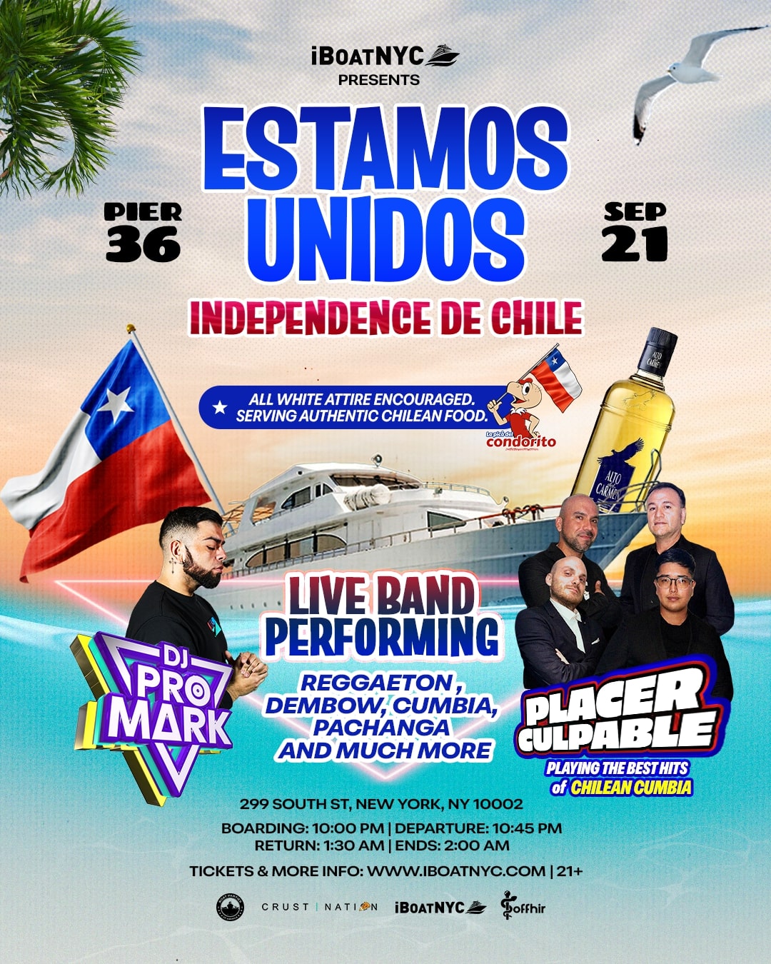 ESTAMOS UNIDOS: INDEPENDENCE DE CHILE Boat Party