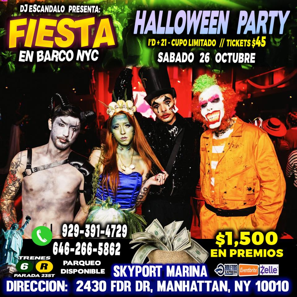 HALLOWEEN EN BARCO + $1500 CASH EN PREMIOS