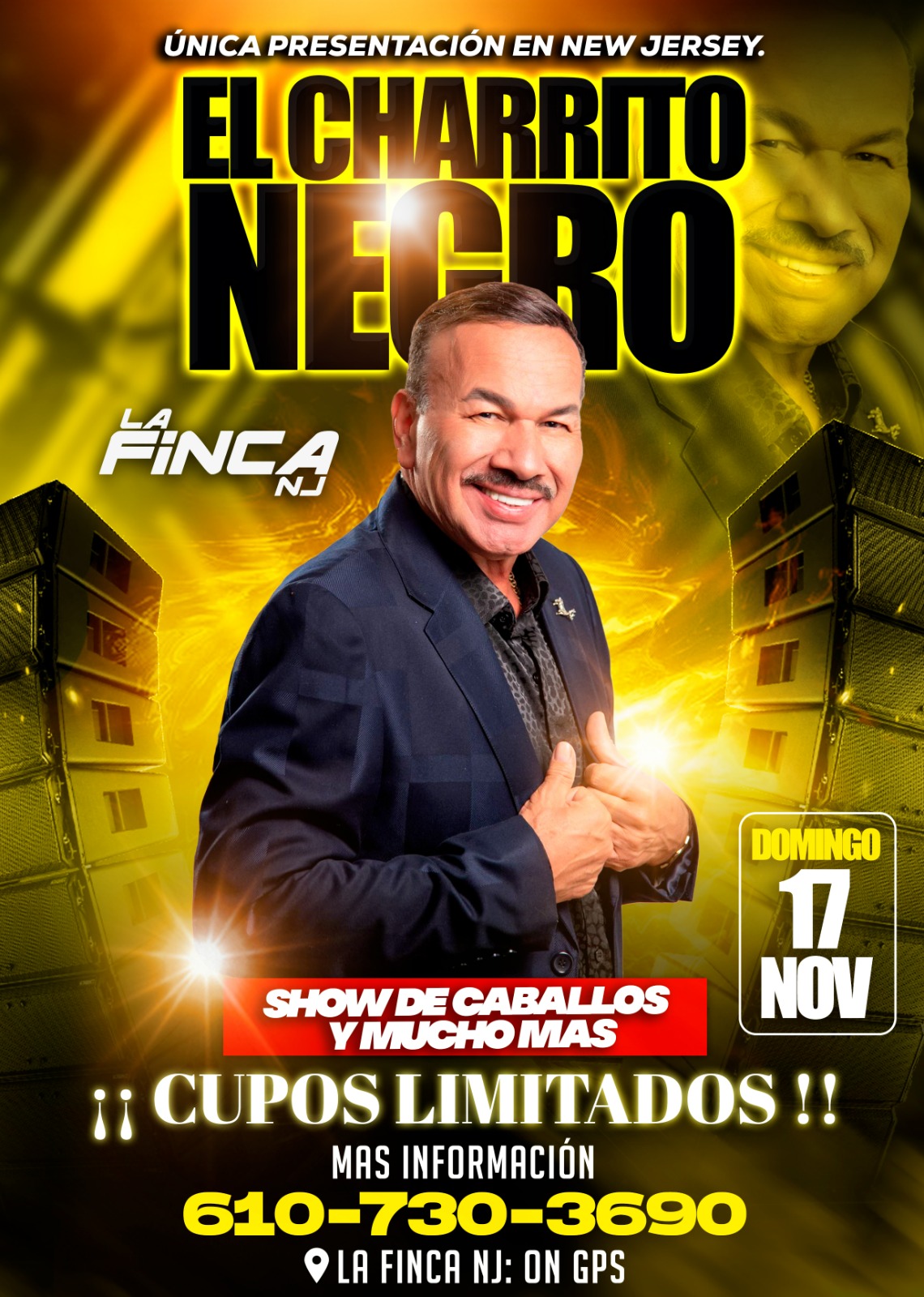 El Charrito Negro y show de caballos Paso Fino Colombiano