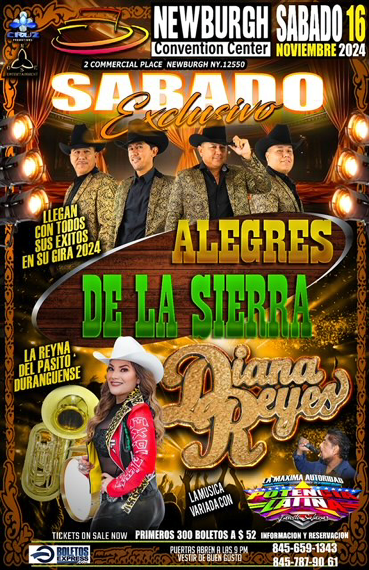 ALEGRES DE LA SIERRA , DIANA REYES Y POTENCIA LATINA