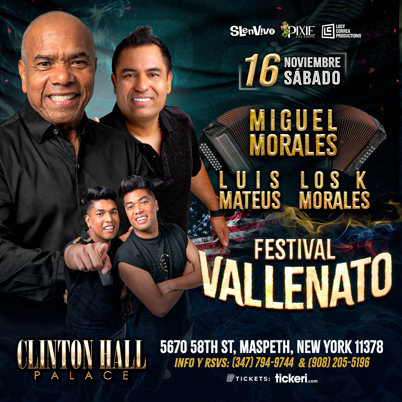 FESTIVAL VALLENATO, MIGUEL MORALES, LUIS MATEUS Y LOS K MORALES EN NEW YORK!!