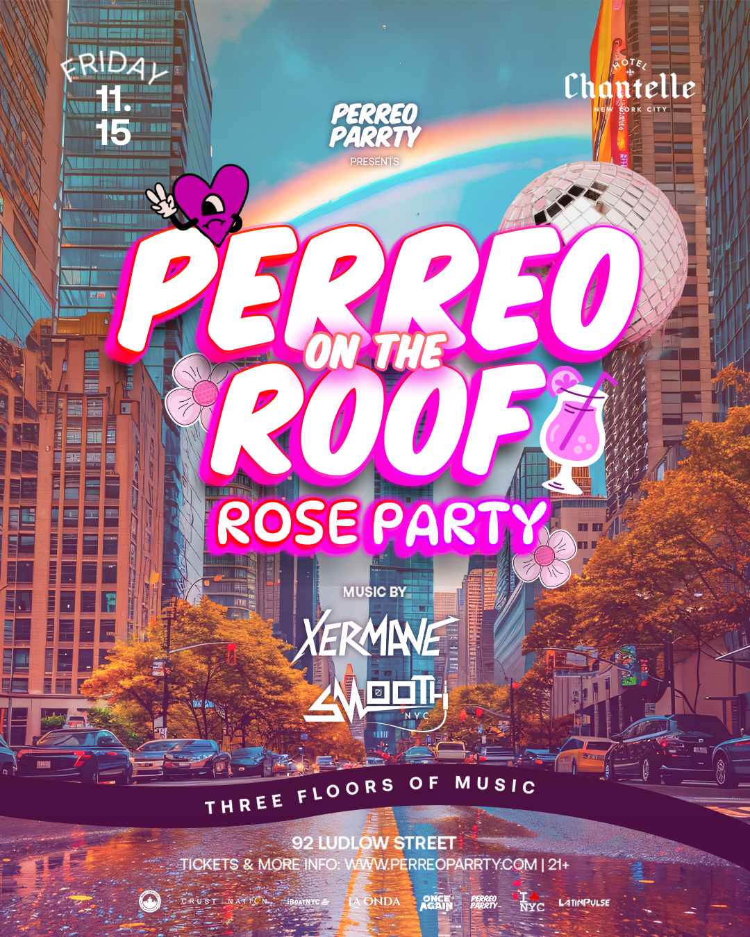 PERREO on the ROOF - The Rose Party - Latin & Reggaeton at Hotel Chantelle