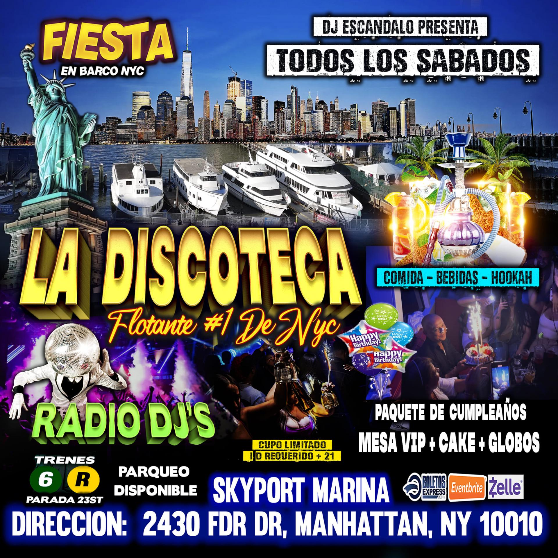 RUMBA LATINA EN BARCO + RADIO DJ'S + MANHATTAN NY