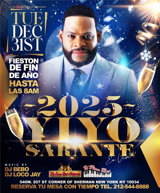 LA MEJOR FIESTA PARA DESPEDIR EL AÑO CON YIYO SARANTE