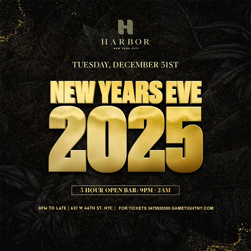 HARBOR NYC NEW YEARS EVE PARTY 2025