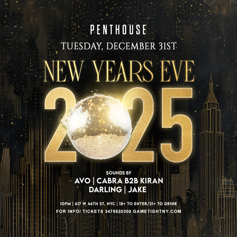 THE PENTHOUSE NYC NEW YEARS EVE 18 TO PARTY OFF CAMPUS 2025