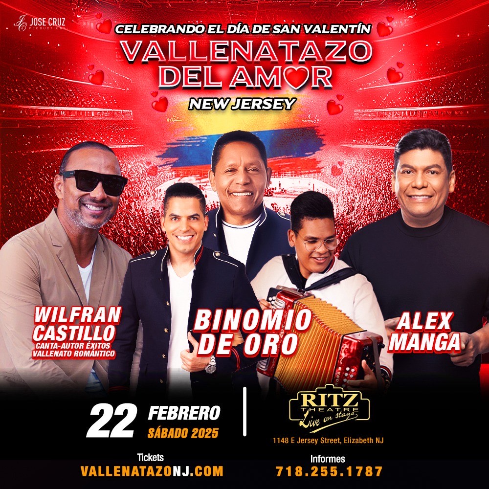 VALLENATAZO DEL AMOR EN ELIZABETH, NJ 