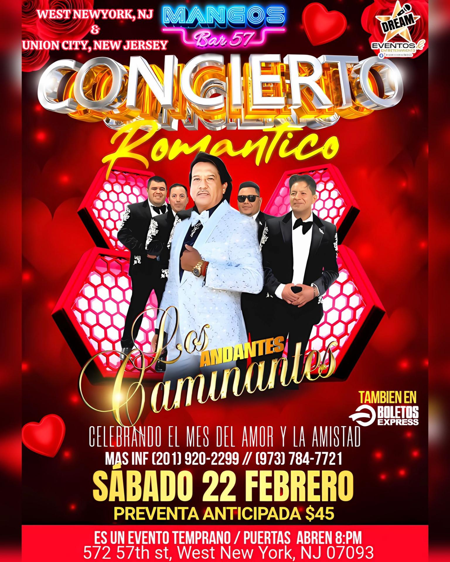 Los Caminantes Andantes Live en New Jersey Sabado 22 Feb en Mangos Bar 57